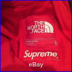 100% Authentic DS SS16 Supreme X The North Face Steep Tech Hoody Red Large TNF