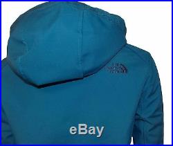 $179 Womens The North Face SILKY JACKET COAT HOODIE Windwall SoftShell BLUE MED
