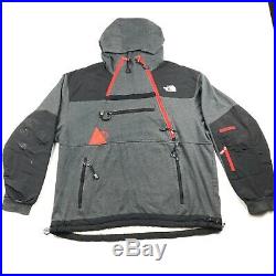 2000s The North Face Steep Tech Gray/Red Double Zip Hoodie/Jacket XXXL 3XL Mens