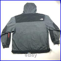 2000s The North Face Steep Tech Gray/Red Double Zip Hoodie/Jacket XXXL 3XL Mens
