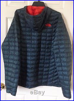 $220 NWT Mens The North Face Thermoball Hoodie Down Jacket Conquer Blue L XL 2XL