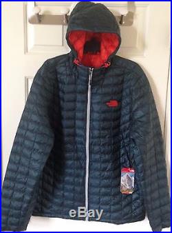$220 NWT Mens The North Face Thermoball Hoodie Down Jacket Conquer Blue XL