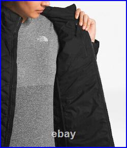 $220 NWT THE NORTH FACE Women's Thermoball Hoodie Puffer Jacket Black Large L