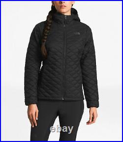 $220 NWT THE NORTH FACE Women's Thermoball Hoodie Puffer Jacket Black Medium M