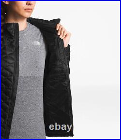 $220 NWT THE NORTH FACE Womens ThermoBallT Hoodie Quilted Puffer Jacket Black XS