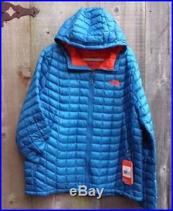 $220 The north face mens thermoball insulated hooded jacket hoodie snorkel blue