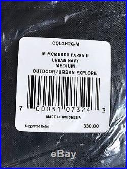 $330 The North Face Men's Mcmurdo Parka II Medium Urban Navy Hoody Down Jacket