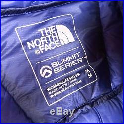$350 Women's North Face Summit L3 Down Hoodie Medium Blue NEW NFOA37P7