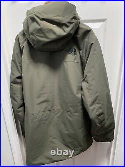$380 Authentic THE NORTH FACE Mens Taupe Green Jacket With Hoodie Sz. XL NO Reserve