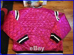 ATHENTIC SUPREME PINK QUILTED SATIN JACKET SZ L north face box logo hoodie nas