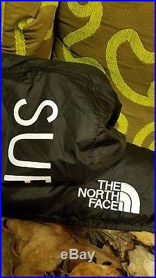BNWT SUPREME X NORTH FACE LEAVE NUPTSE DOWN JACKET S backpack sweater hoody box