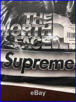 Box Logo Supreme North Face Metallic Hoodie Size Large Black DSNWT