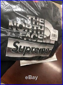 Box Logo Supreme North Face Metallic Hoodie Size Large Black DSNWT