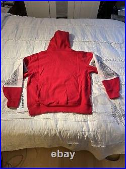 Brand New Supreme X The North Face Bandana Hoodie Ss22 Red Large