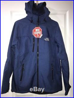 Brand New THE NORTH FACE MENS HOODIE SOFTSHELL JACKET SIZE Large Navy GORETEX