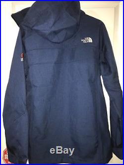 Brand New THE NORTH FACE MENS HOODIE SOFTSHELL JACKET SIZE Large Navy GORETEX