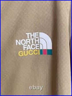 GUCCI×THE NORTH FACE Fleece Pullover Hoodie Men's XL Front zip pocket USED