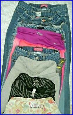 Girls HUGE 26 Lot Outfits Size 10-12 Justice NIKE NORTH FACE HOODIE Tops Jeans +