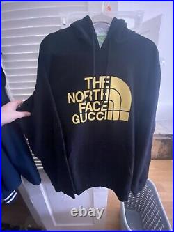 Gucci X The North Face hoodie Black/gold Mens XXXL