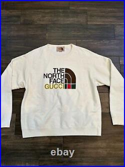 Gucci x The North Face Cotton Pullover Long Sle Sweatshirt 100% Authentic Size L