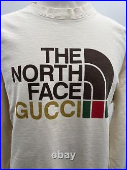 Gucci x The North Face Cotton Pullover Long Sle Sweatshirt 100% Authentic Size L