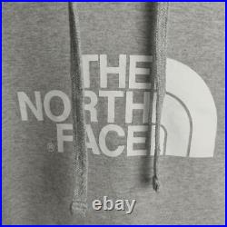 Hoodie Printed Logo The North Face Grey Brushed Back