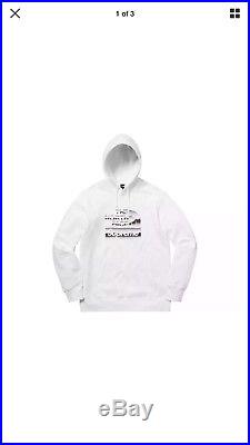 INHANDSupreme North Face Metallic Hoodie hooded sweatshirt White size M TNF