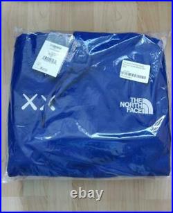 KAWS x The North Face Hoodie Bolt Blue Small Ready to Ship! SAME DAY SHIPPING