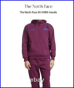 KAWS x The North Face Popover Hoodie TNF Pamplona Purple Large ITEM IN HAND