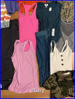 Ladies Huge Clothing Lot Size XS S Med VS PINK Nike North Face Under Armour +