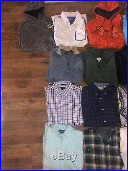 Men's Clothing Lot 29 Shirts Hoodie Polo Nike Under Armour The North Face Medium