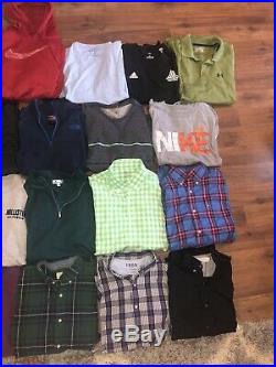 Men's Clothing Lot 29 Shirts Hoodie Polo Nike Under Armour The North Face Medium