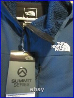 Mens New North Face Summit L2 Futurefleece Full Zip Hoodie Jacket Sz Small Blue