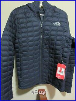 Mens New North Face Thermoball Hoodie Jacket Size Small Color Navy Matte