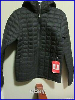 Mens New North Face Thermoball Hoodie Jacket Size Small Color TNF Black Matte