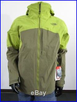 Mens TNF The North Face Gambit Tri Insulated Hooded Waterproof Jacket Green