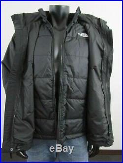 Mens TNF The North Face Lonepeak Tri 3 in 1 Hooded Waterproof Jacket Black White