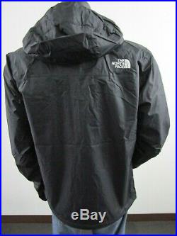 Mens TNF The North Face Venture Dryvent Waterproof Hooded Rain Jacket Black Whit