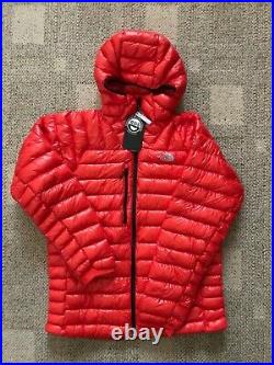 Mens The North Face L3 Proprius Down Hoodie Jacket Coat Fiery Red Sz L Slim Fit