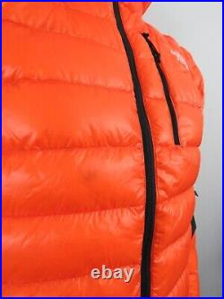 Mens The North Face Summit Down (L3) Hoodie Insulated Climbing Jacket Red Orange
