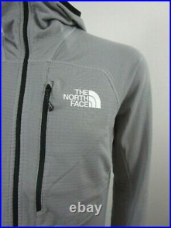 Mens The North Face Summit L2 Powergrid LT (Proprius) Fleece Hoodie Jacket Grey