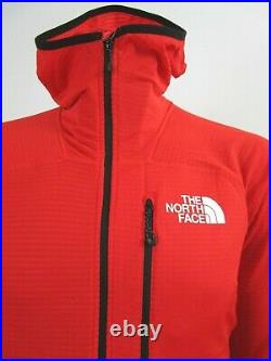 Mens The North Face Summit L2 Powergrid LT (Proprius) Fleece Hoodie Jacket Red