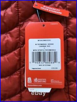 Mens The North Face Thermoball Hoodie Jacket In Red Size Large New With Tags