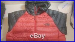 Mens The North Face Trevail Hoodie Jacket Cardinal Red Asphalt Size M