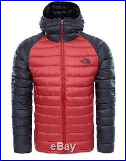Mens The North Face Trevail Hoodie Packable Down Jacket Cardinal Red NWT LARGE