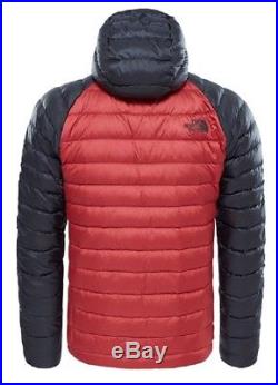 Mens The North Face Trevail Hoodie Packable Down Jacket Cardinal Red NWT LARGE