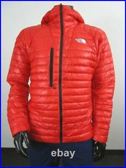 Mens XL The North Face Summit L3 LT Down Hoodie Insulated Climbing Jacket Fiery