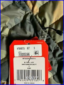 NEW North Face Mens THERMOBALL HOODIE Jacket Small New Taupe Green Camo Print