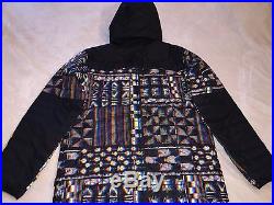 NEW RARE NORTH FACE JACKET THERMOBALL SNOW HOODIE L LARGE GLITCH PRINT With TAGS