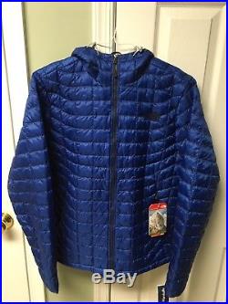 NEW Small North Face Men's Thermoball Insulated Down Hoodie Coat Jacket Blue NWT